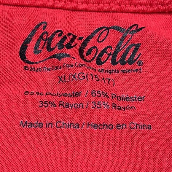 Coca Cola Always Coca Cola Childrens Red T-Shirt Size XL - Picture 3 of 5